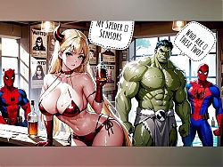 AI Generated Uncensored Anime Comics Of Horny Indian Women With Horny Superheroes