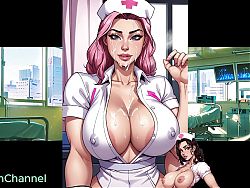Sexy hot nurse at hospital